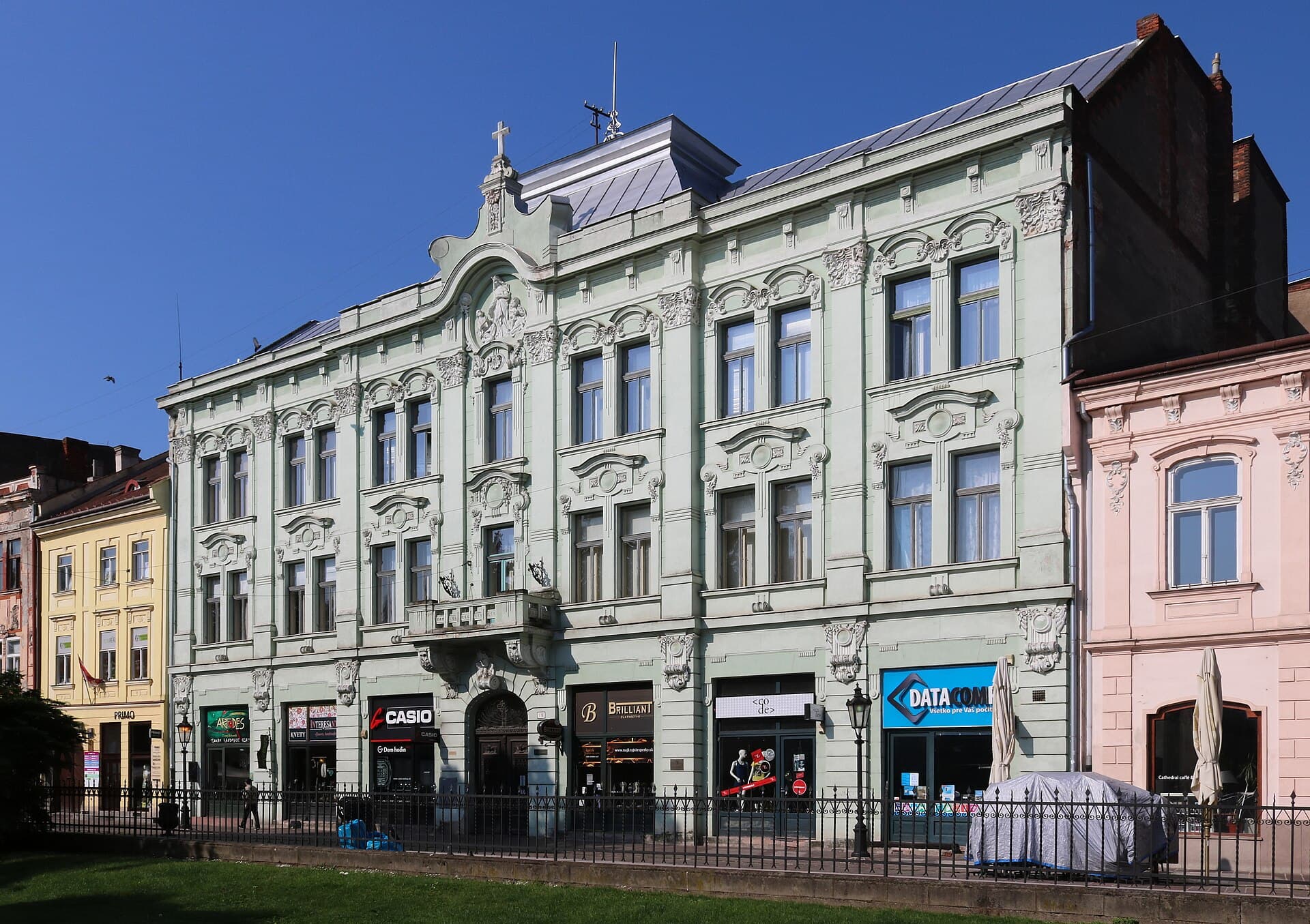 Hlavná street in Košice with St Elisabeth Cathedral