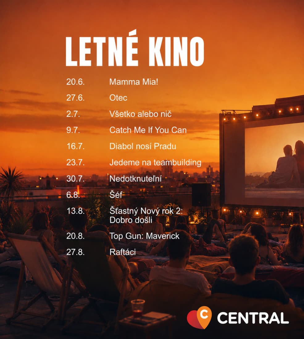 Summer cinema on the roof of the Central shopping mall
