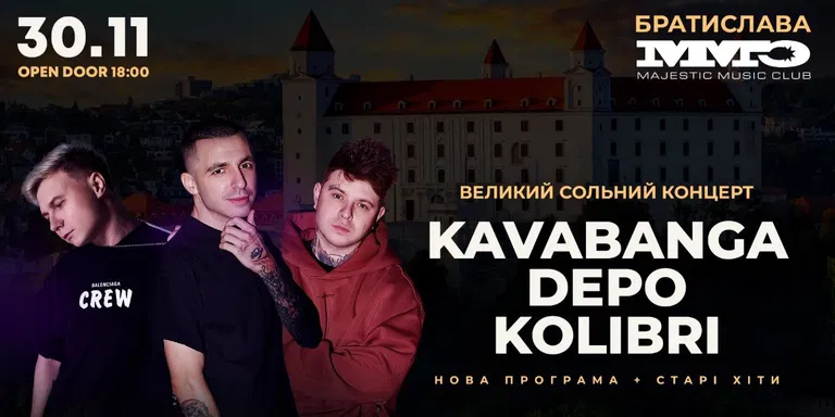 KAVABANGA DEPO KOLIBRI — концерт у Братиславі